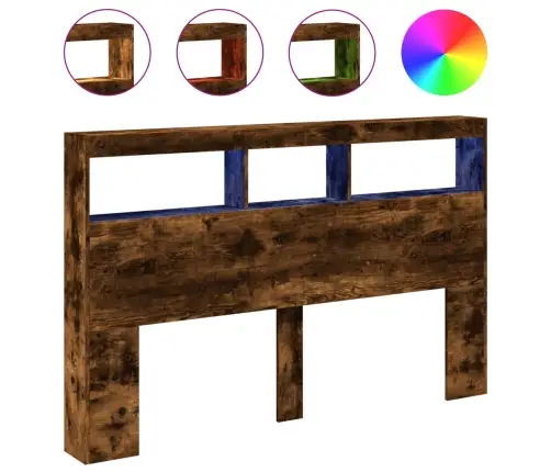 Galvgaļa Skapis Ar Led, Ozolkoka Krāsa, 160X17X102 Cm Vidaxl