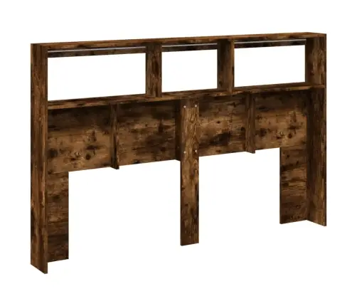 Galvgaļa Skapis Ar Led, Ozolkoka Krāsa, 160X17X102 Cm Vidaxl