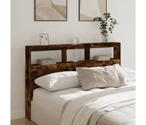 Galvgaļa Skapis Ar Led, Ozolkoka Krāsa, 160X17X102 Cm Vidaxl