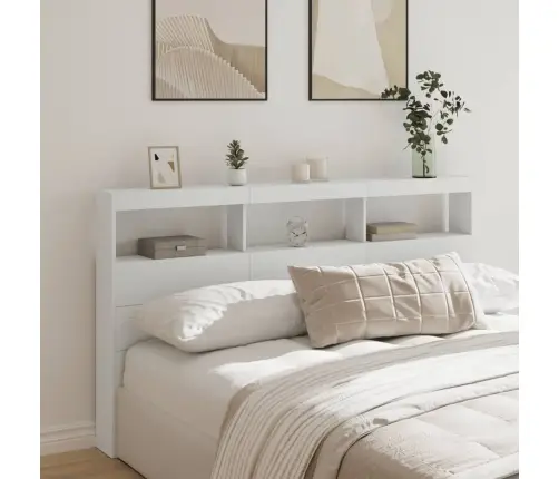 Galvgaļa Skapis Ar Led, Balts, 180X17X102 Cm Vidaxl