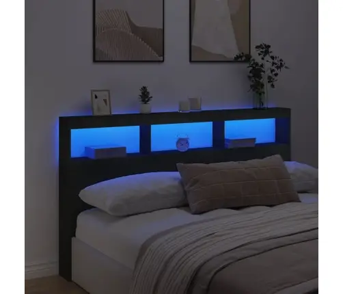 Galvgaļa Skapis Ar Led, Melns, 180X17X102 Cm Vidaxl Galvgaļa Skapis Ar Led, Melns, 180X17X102 Cm Vidaxl