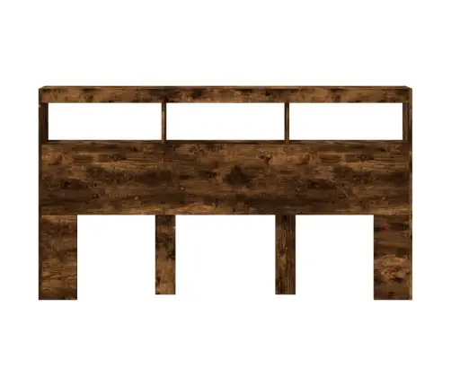 Galvgaļa Skapis Ar Led, Ozolkoka Krāsa, 180X17X102 Cm Vidaxl