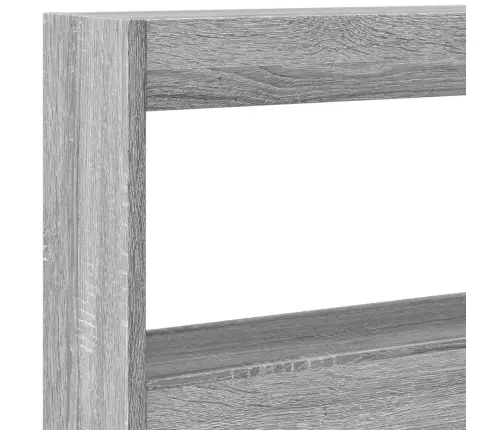 Galvgaļa Skapis Ar Led, Pelēka Ozola, 180X17X102 Cm Vidaxl