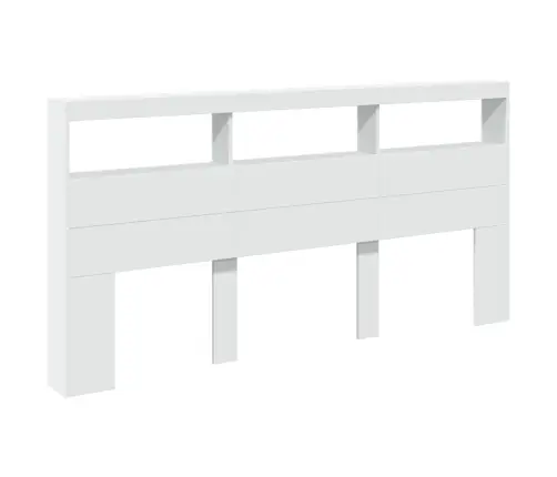 Galvgaļa Skapis Ar Led, Balts, 200X17X102 Cm Vidaxl