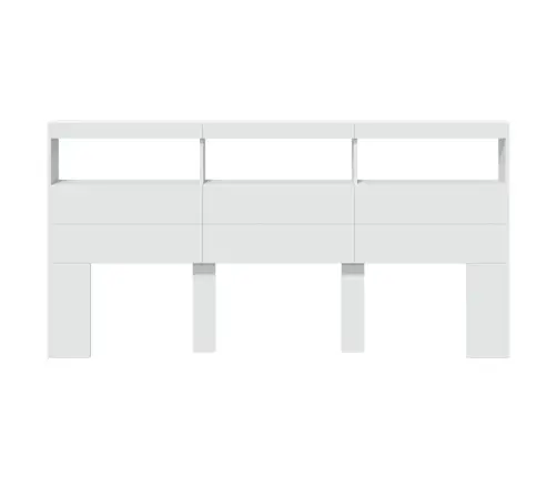 Galvgaļa Skapis Ar Led, Balts, 200X17X102 Cm Vidaxl