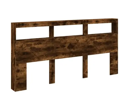 Galvgaļa Skapis Ar Led, Ozolkoka Krāsa, 200X17X102 Cm Vidaxl