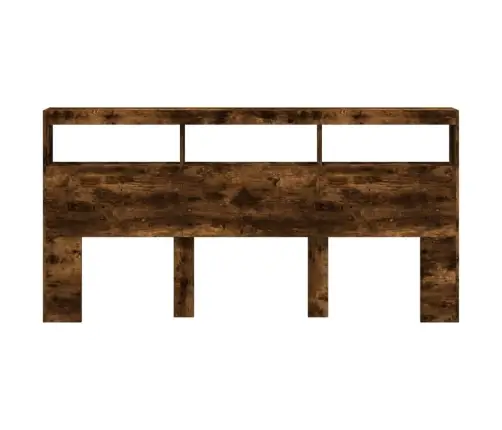 Galvgaļa Skapis Ar Led, Ozolkoka Krāsa, 200X17X102 Cm Vidaxl