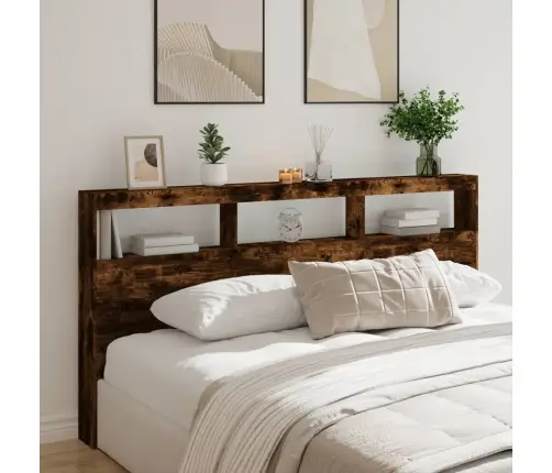 Galvgaļa Skapis Ar Led, Ozolkoka Krāsa, 200X17X102 Cm Vidaxl