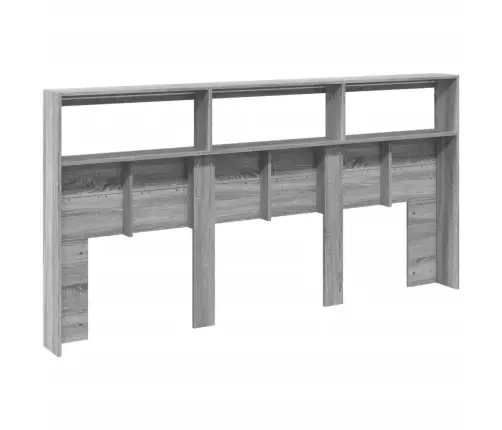 Galvūgalis-Spintelė Su Led, Pilkos Ąžuolo Spalvos, 200X17X102Cm Galvūgalis-Spintelė Su Led, Pilkos Ąžuolo Spalvos, 200X17X102Cm