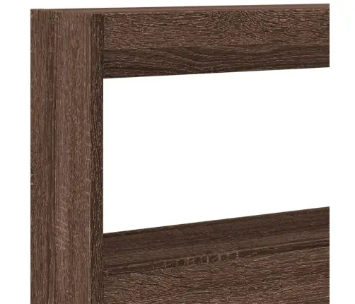 Voodipeatsi Kapp Led-Tuledega, Pruun Tamm, 200X17X102 Cm