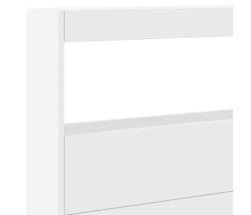 Galvgaļa Skapis Ar Led, Balts, 220X17X102 Cm Vidaxl