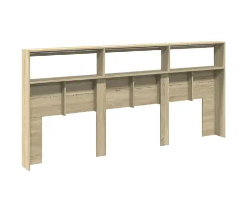 Galvgaļa Skapis Ar Led, Ozolkoka Krāsa, 220X17X102 Cm Vidaxl