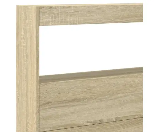 Galvgaļa Skapis Ar Led, Ozolkoka Krāsa, 220X17X102 Cm Vidaxl