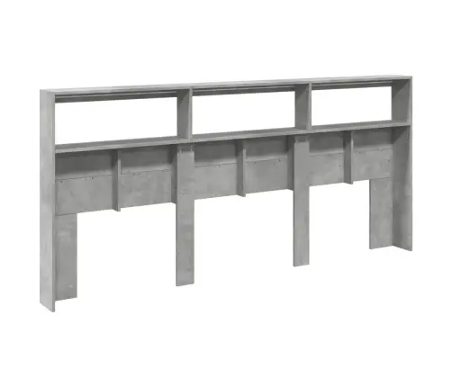 Voodipeatsi Kapp Led-Tuledega, Betoonhall, 200X17X102 Cm