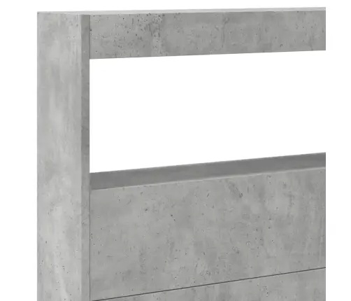 Voodipeatsi Kapp Led-Tuledega, Betoonhall, 200X17X102 Cm