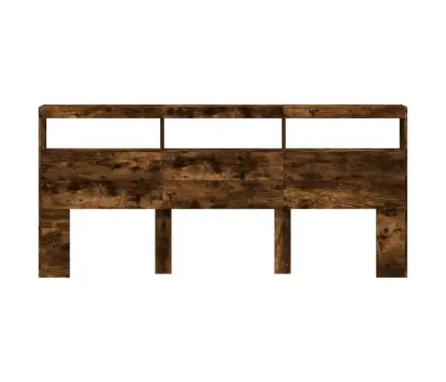 Galvgaļa Skapis Ar Led, Ozolkoka Krāsa, 220X17X102 Cm Vidaxl