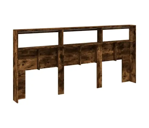 Galvgaļa Skapis Ar Led, Ozolkoka Krāsa, 220X17X102 Cm Vidaxl