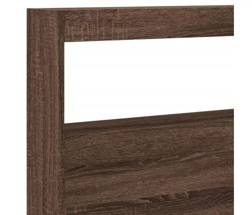 Galvgaļa Skapis Ar Led, Brūna Ozola, 220X17X102 Cm Vidaxl