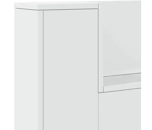 Galvgaļa Skapis Ar Led, Balts, 220X16,5X103,5 Cm Vidaxl