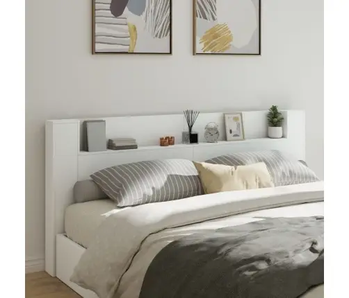 Galvgaļa Skapis Ar Led, Balts, 220X16,5X103,5 Cm Vidaxl