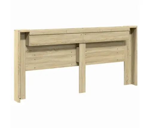 Galvgaļa Skapis Ar Led, Ozolkoka Krāsa, 220X16,5X103,5 Cm Vidaxl