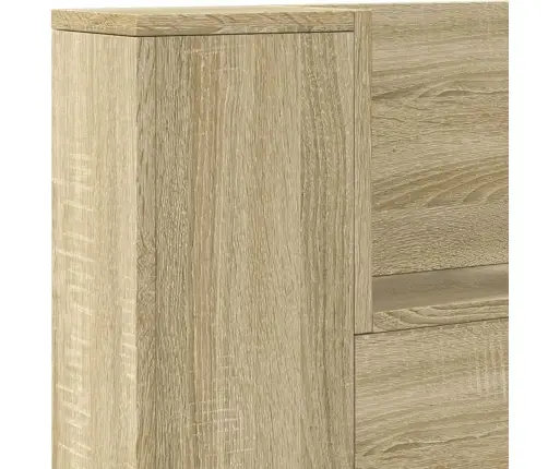 Galvgaļa Skapis Ar Led, Ozolkoka Krāsa, 220X16,5X103,5 Cm Vidaxl