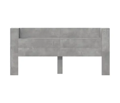 Galvgaļa Skapis Ar Led, Betona Pelēks, 220X16,5X103,5 Cm Vidaxl