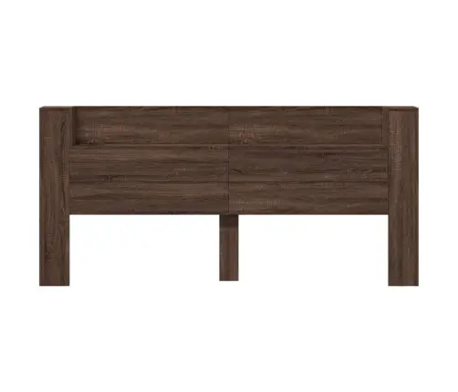 Galvgaļa Skapis Ar Led, Brūna Ozola, 220X16,5X103,5 Cm Vidaxl