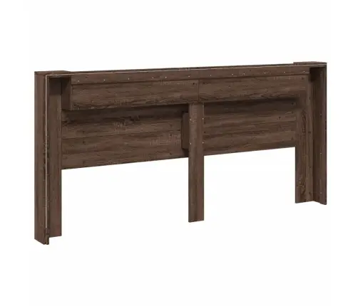 Galvgaļa Skapis Ar Led, Brūna Ozola, 220X16,5X103,5 Cm Vidaxl