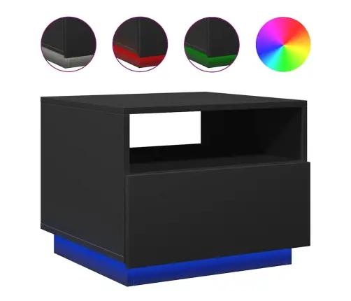 Kafijas Galdiņš Ar Led, Melns, 50X49X40 Cm Vidaxl Kafijas Galdiņš Ar Led, Melns, 50X49X40 Cm Vidaxl
