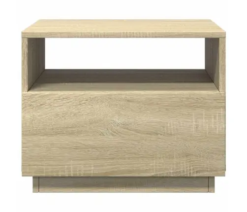 Kavos Staliukas Su Led Lemputėmis, Sonoma Ąžuolo, 50X49X40Cm Kavos Staliukas Su Led Lemputėmis, Sonoma Ąžuolo, 50X49X40Cm