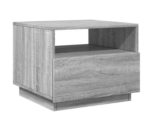 Kafijas Galdiņš Ar Led, Pelēka Ozolkoka Krāsa, 50X49X40 Cm Vidaxl