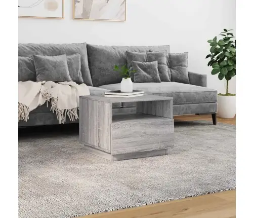 Kafijas Galdiņš Ar Led, Pelēka Ozolkoka Krāsa, 50X49X40 Cm Vidaxl