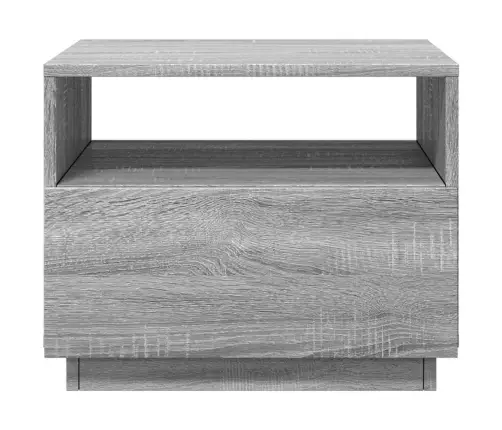 Kafijas Galdiņš Ar Led, Pelēka Ozolkoka Krāsa, 50X49X40 Cm Vidaxl