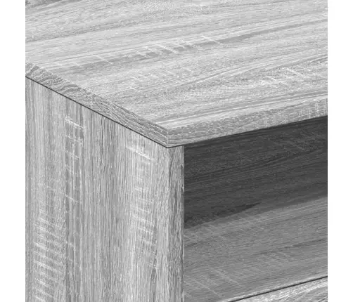 Kafijas Galdiņš Ar Led, Pelēka Ozolkoka Krāsa, 50X49X40 Cm Vidaxl