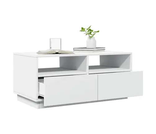 Kavos Staliukas Su Led Lemputėmis, Baltos Spalvos, 90X49X40Cm