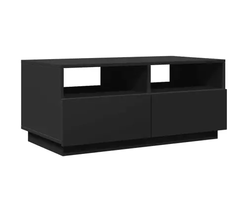 Kafijas Galdiņš Ar Led, Melns, 90X49X40 Cm Vidaxl