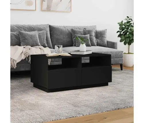 Kafijas Galdiņš Ar Led, Melns, 90X49X40 Cm Vidaxl