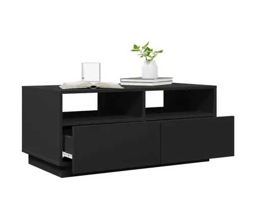 Kafijas Galdiņš Ar Led, Melns, 90X49X40 Cm Vidaxl