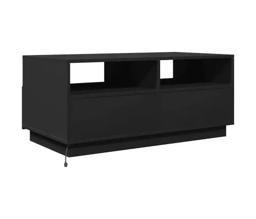 Kafijas Galdiņš Ar Led, Melns, 90X49X40 Cm Vidaxl