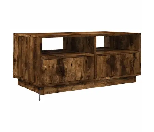 Kafijas Galdiņš Ar Led, Ozolkoka, 90X49X40 Cm Vidaxl
