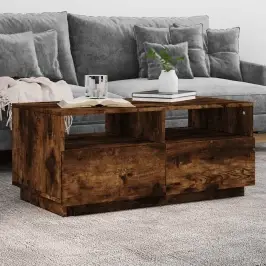 Kafijas Galdiņš Ar Led, Ozolkoka, 90X49X40 Cm Vidaxl