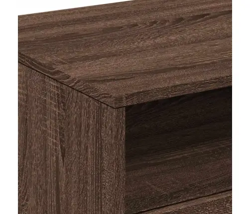 Kafijas Galdiņš Ar Led, Brūna Ozolkoka, 90X49X40 Cm Vidaxl