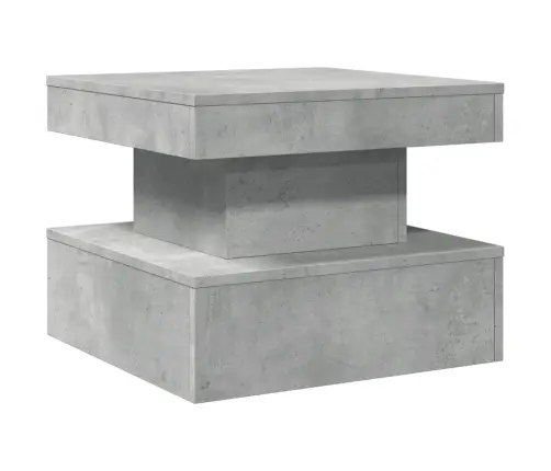 Kafijas Galdiņš Ar Led, Betona Pelēks, 50X50X40 Cm Vidaxl