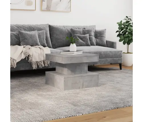 Kafijas Galdiņš Ar Led, Betona Pelēks, 50X50X40 Cm Vidaxl