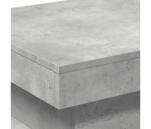 Kafijas Galdiņš Ar Led, Betona Pelēks, 50X50X40 Cm Vidaxl