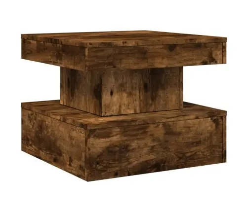 Kafijas Galdiņš Ar Led, Ozolkoka Krāsa, 50X50X40 Cm Vidaxl