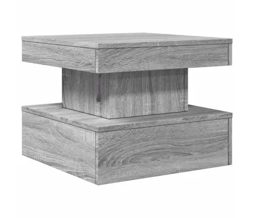 Kohvilaud Led-Tuledega, Hall Sonoma Tamm, 50 X 50 X 40 Cm