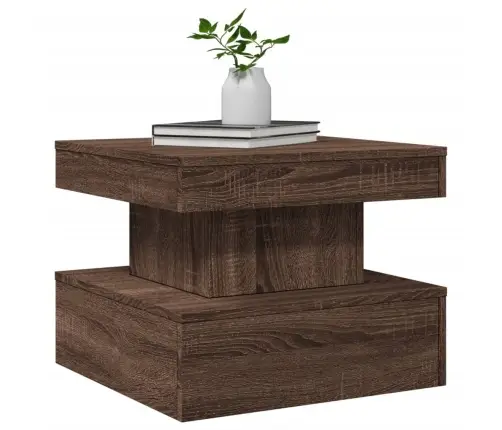 Kohvilaud Led-Tuledega, Pruun Tamm, 50 X 50 X 40 Cm