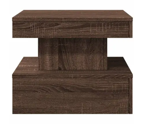 Kohvilaud Led-Tuledega, Pruun Tamm, 50 X 50 X 40 Cm